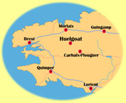 Situation géographique de Huelgoat